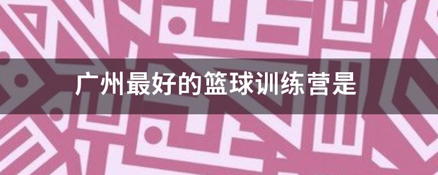 篮球训练营广州暑假